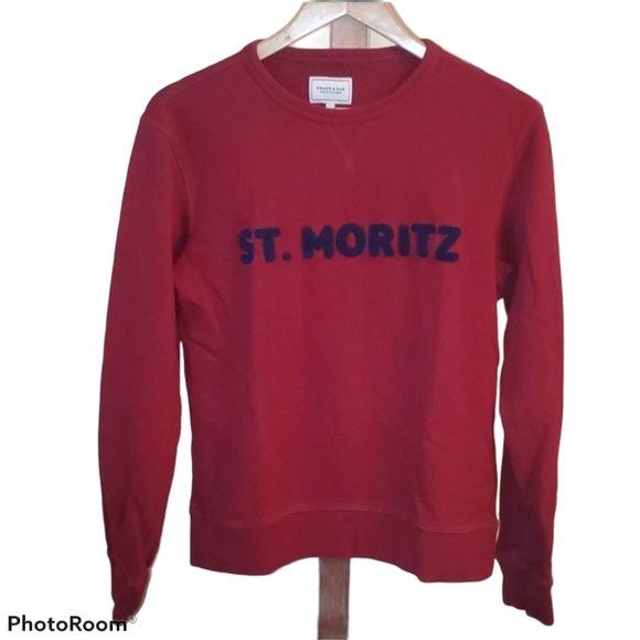 Frank and Oak Red St. Moritz Sweatshirt - Picture 1 of 7